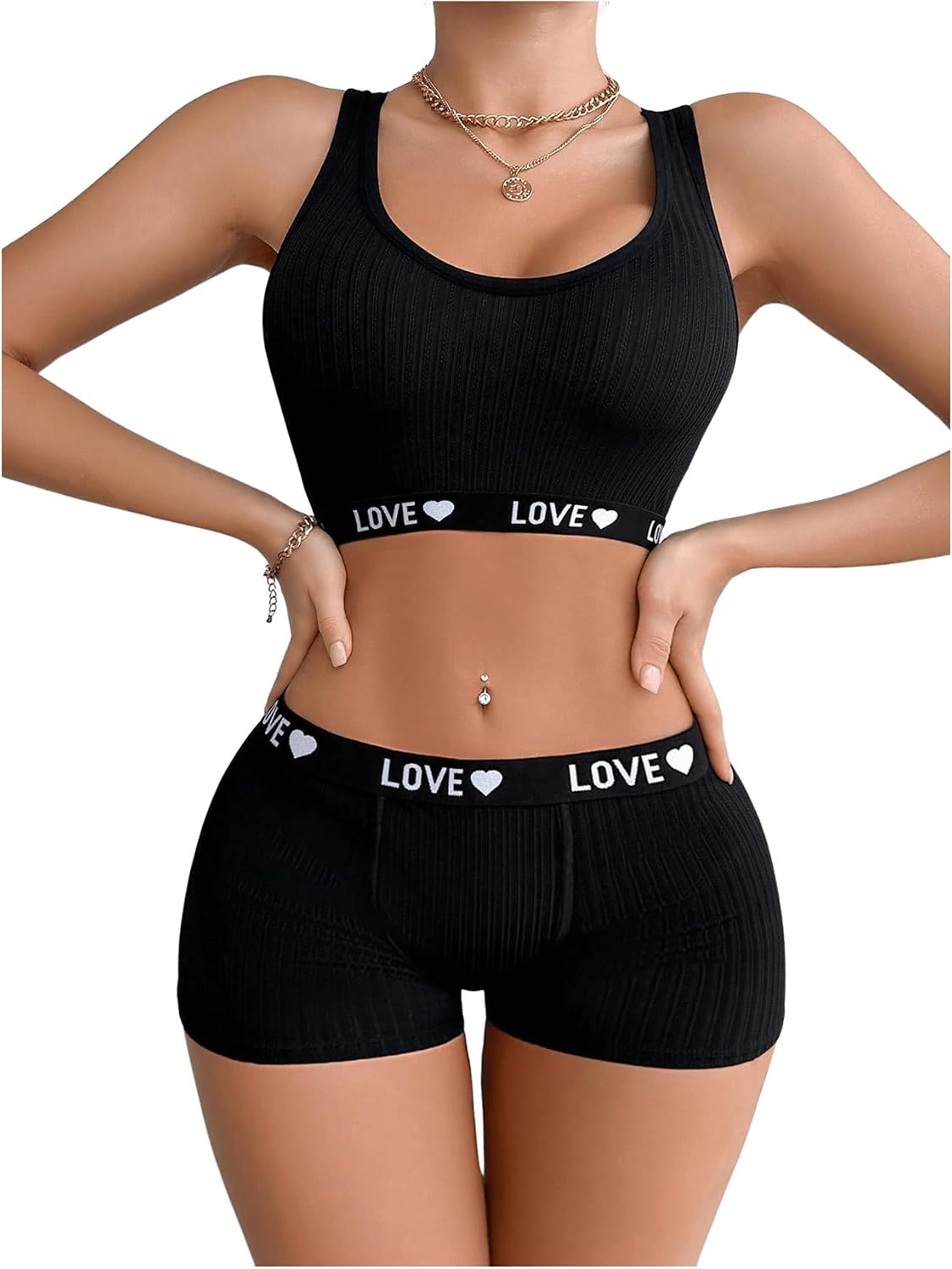 61r5P0O1MaL._AC_SL1500_.jpg Women Lingerie Set Letter Print Bra and Panty Underwear Sets - Image 1
