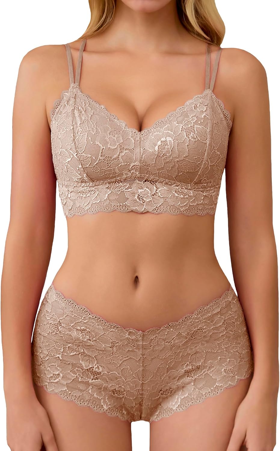 71WOcjYByfL._AC_SL1500_.jpg Sexy Lingerie Set for Women Lace Bra and Panty Set 2 Piece Lingerie Set Exotic Lingerie Sets - Image 1