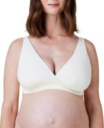 Ballet Seamless Crossover Maternity Nursing Bra, Comfortable Breastfeeding Bra